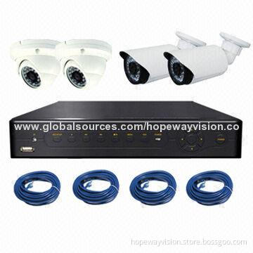 4CH 720P NVR kit with 4pcs IP cameras